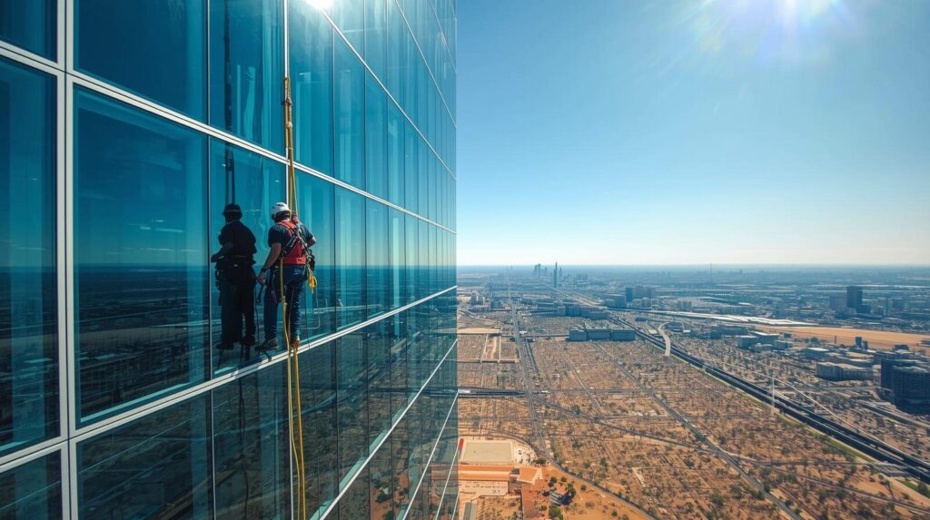 High-rise and mid-rise window cleaning in Phoenix.