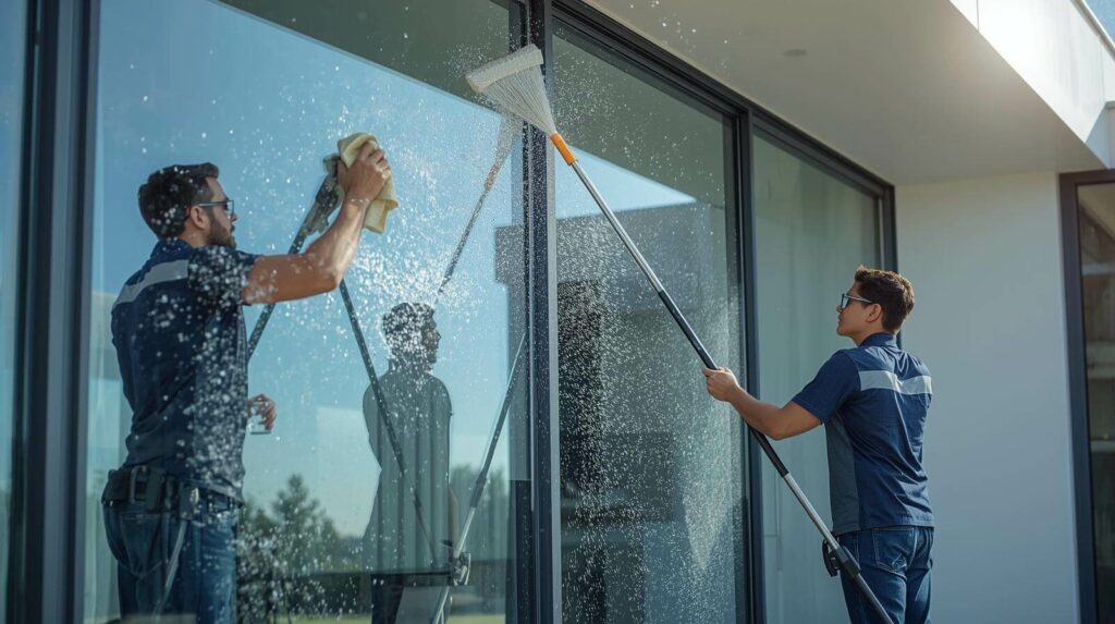Interior and exterior window cleaning for homes and businesses.