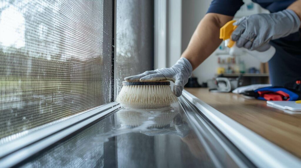 Window screen and frame Scheduled Window Maintenance In Phoenix